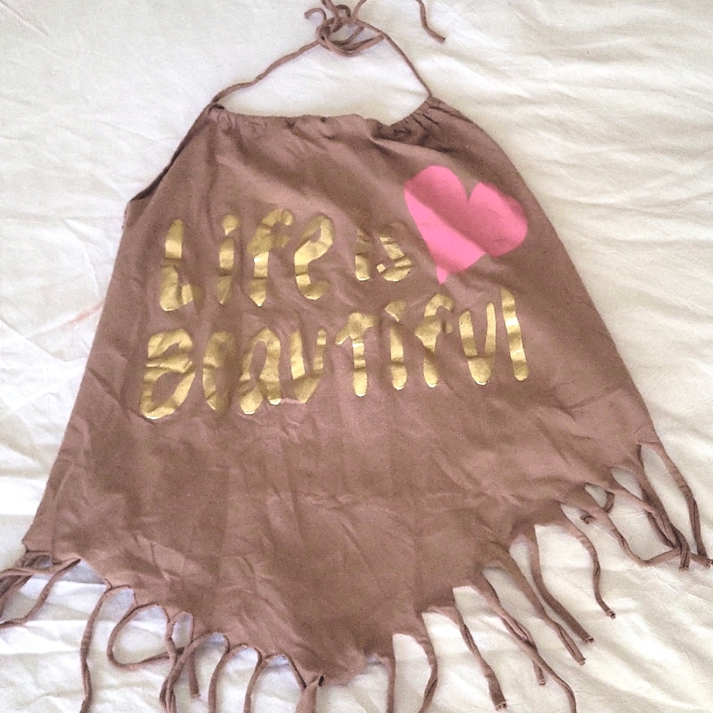 Lov Me Cotton Fringe Halter Top